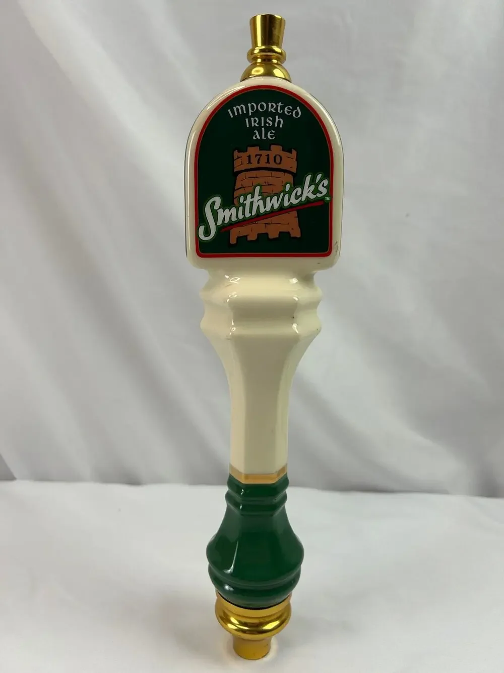 Smithwick's Imported Irish Ale 1710 Ceramic Beer Tap Handle 13 Inch Vintage
